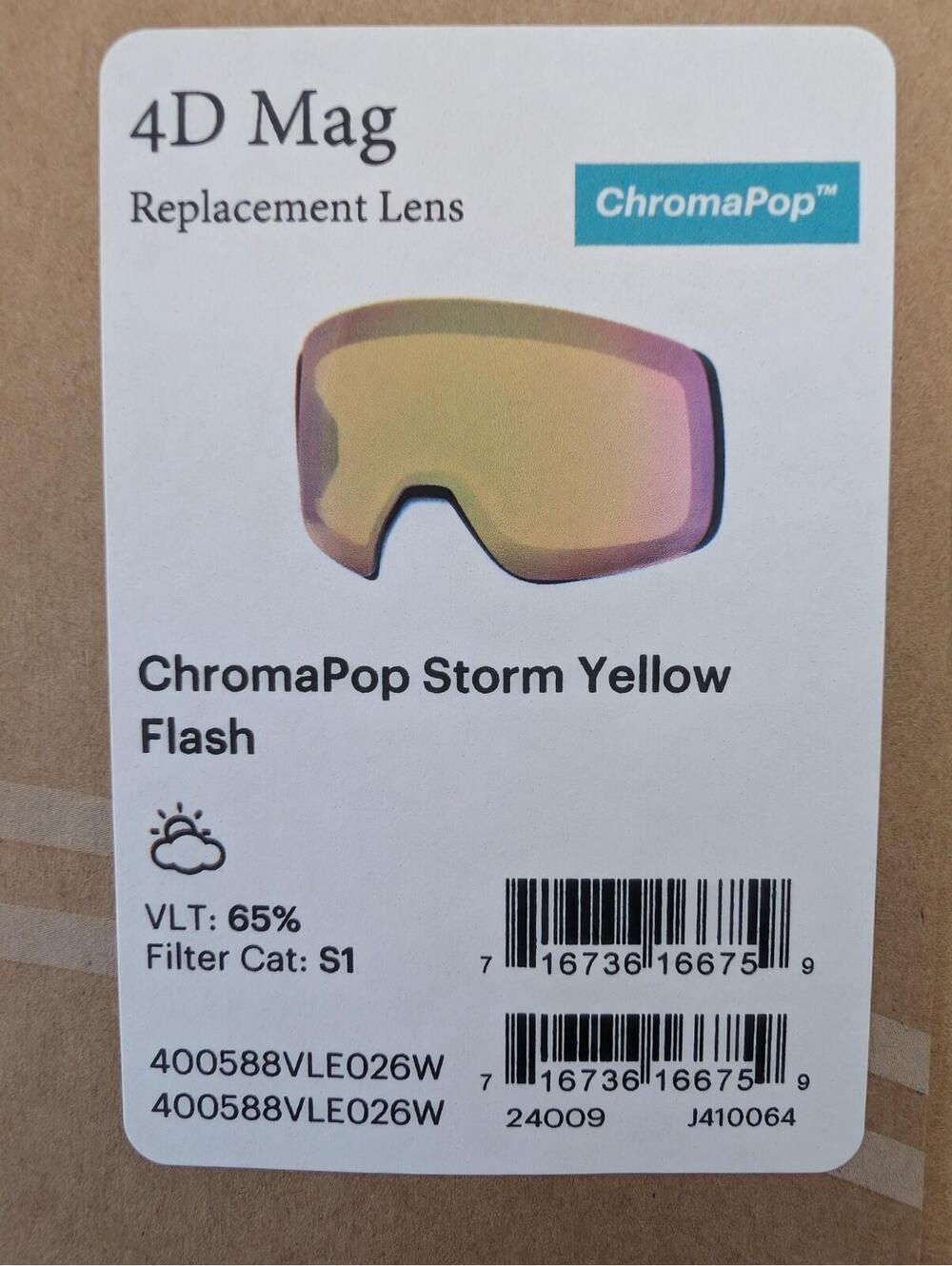 NEW Smith 4D Mag Chromapop Storm Yellow Flash Replacement Lens Low Light - Picture 2 of 4
